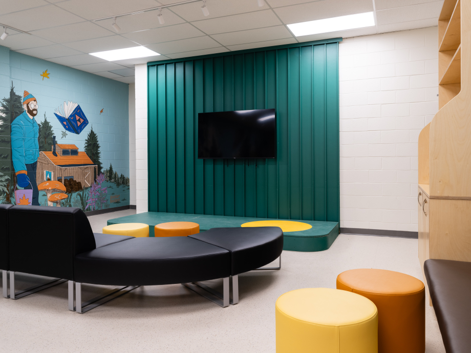 Le local L’Oasis, l’espace jeunesse situé au deuxième étage de l’École secondaire La Rencontre à Saint-Pamphile